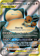 Eevee & Snorlax GX Full Art - 171/181 - Team Up - Holo - Card Cavern