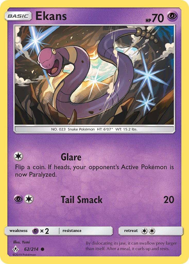 Ekans - 62/214 - Unbroken Bonds - Card Cavern