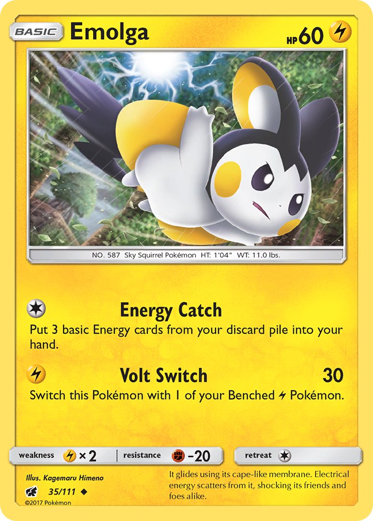 Emolga - 35/111 - Crimson Invasion - Card Cavern