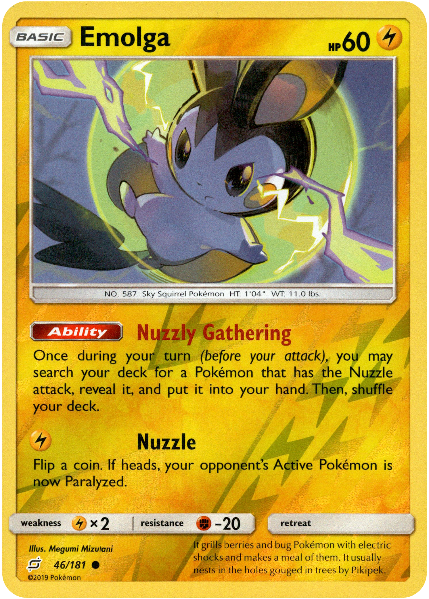 Emolga - 46/181 - Team Up - Reverse Holo - Card Cavern