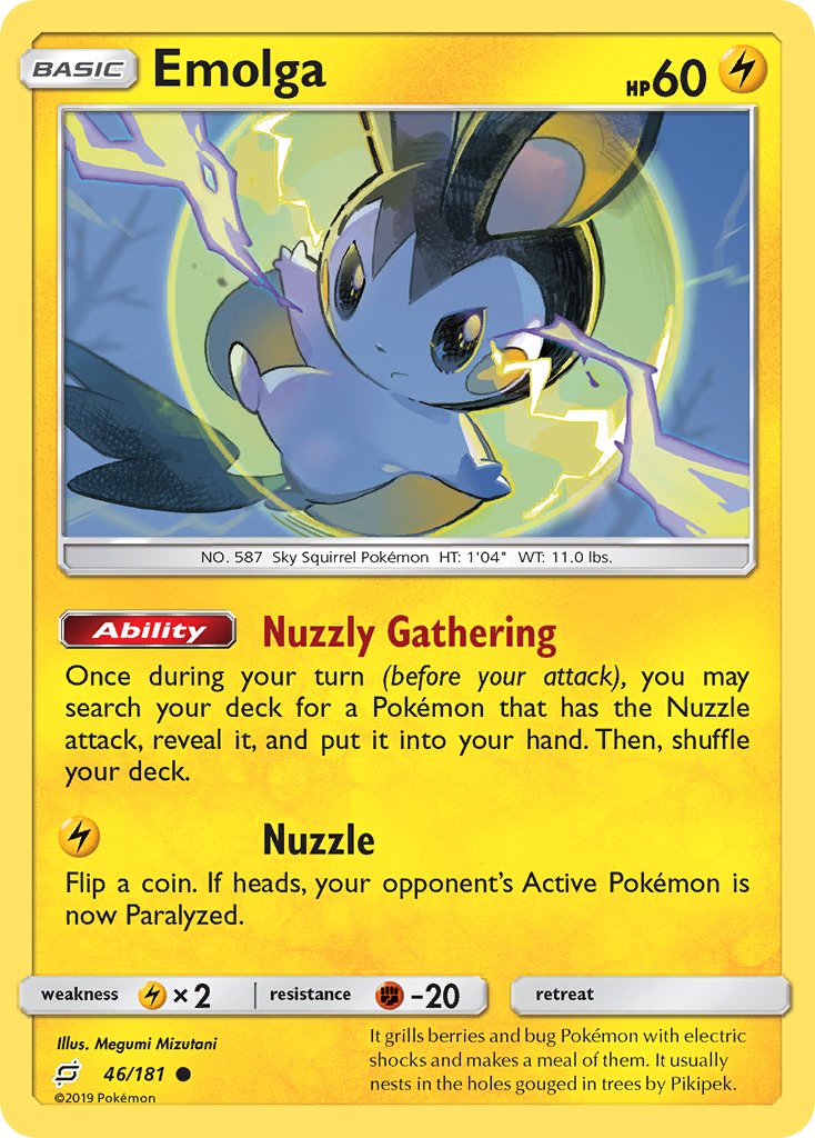 Emolga - 46/181 - Team Up - Card Cavern