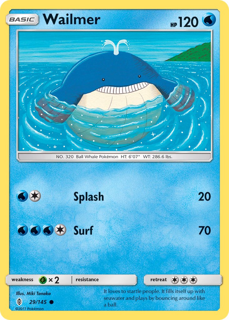 Wailmer - 29/145 - Guardians Rising - Card Cavern