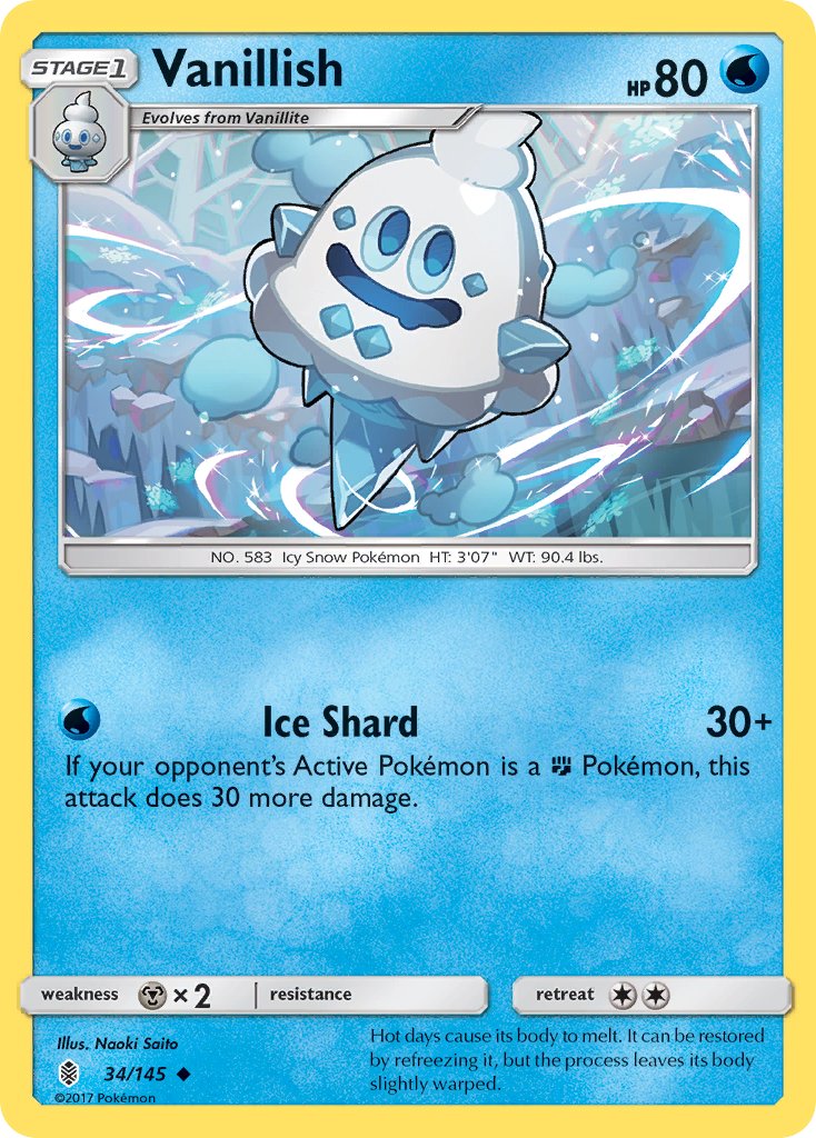 Vanillish - 34/145 - Guardians Rising - Card Cavern