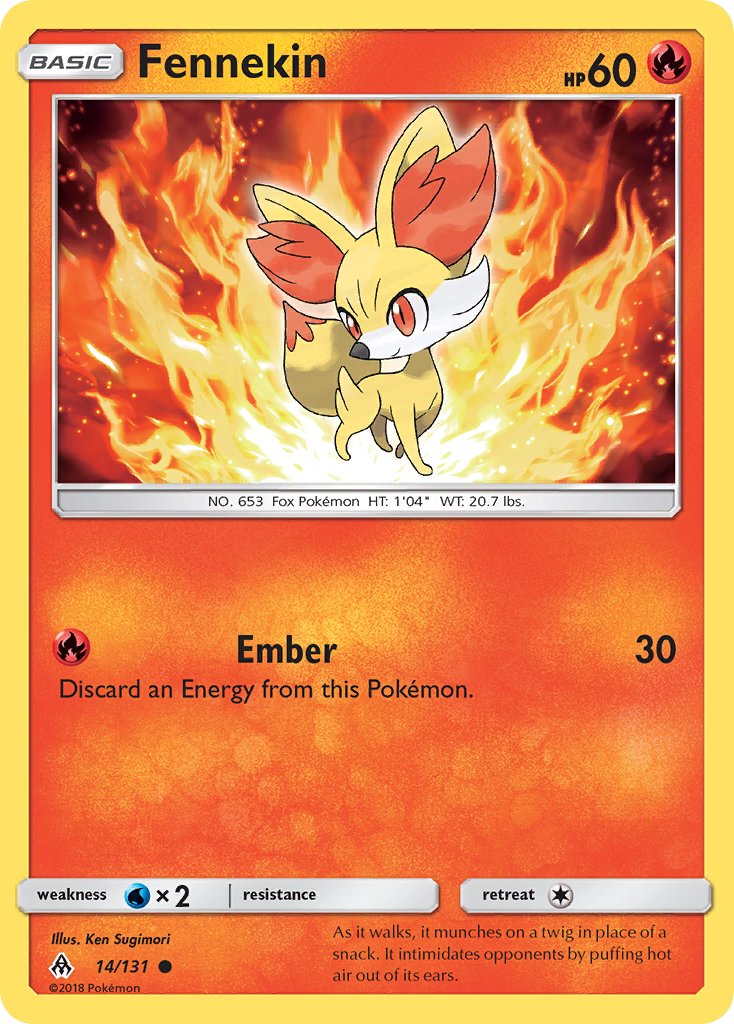 Fennekin - 14/131 - Forbidden Light - Card Cavern