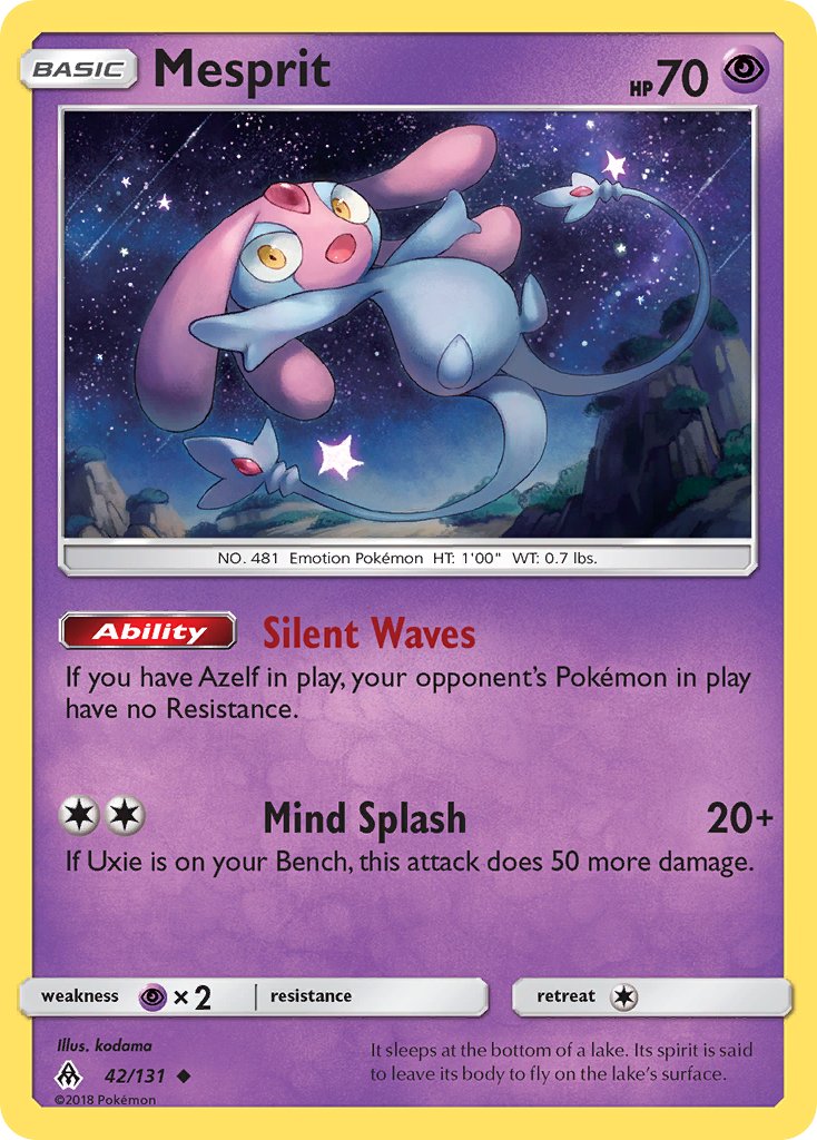 Mesprit - 42/131 - Forbidden Light - Card Cavern