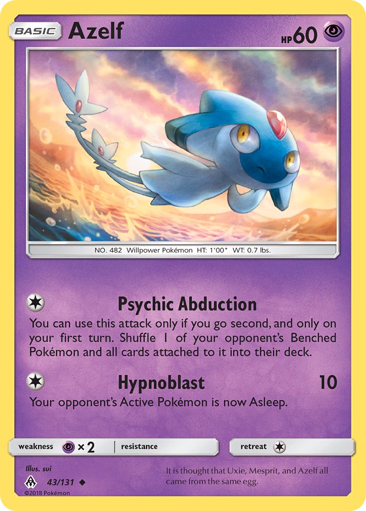 Azelf - 43/131 - Forbidden Light - Card Cavern