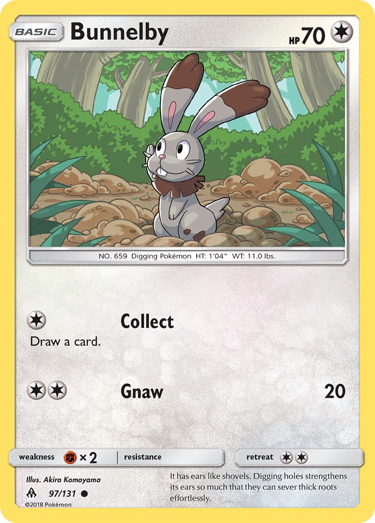 Bunnelby - 97/131 - Forbidden Light - Card Cavern
