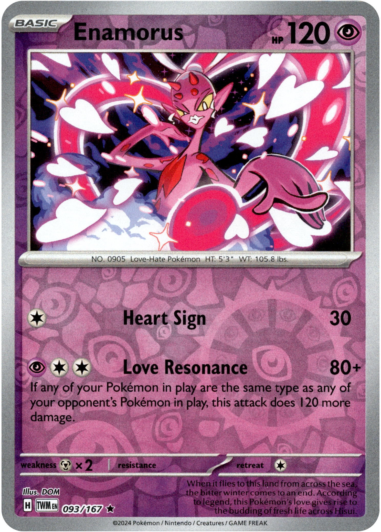 Enamorus - 093/167 - Twilight Masquerade - Reverse Holo - Card Cavern