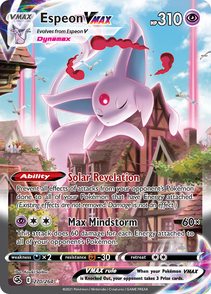 Espeon VMAX Alternate Art Secret Rare - 270/264 - Fusion Strike - Holo - Card Cavern