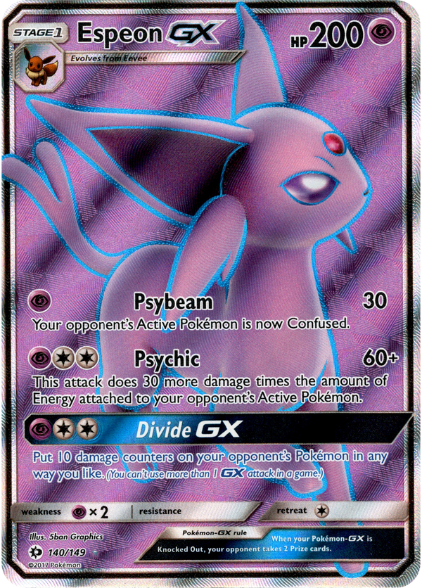 Espeon GX Full Art - 140/149 - Sun & Moon