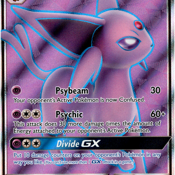 Espeon GX Full Art - 140/149 - Sun & Moon - Holo Card Cavern Trading Cards, LLC Espeon GX Full Art - 140/149 - Sun & Moon - Holo Card Cavern Trading Cards, LLC