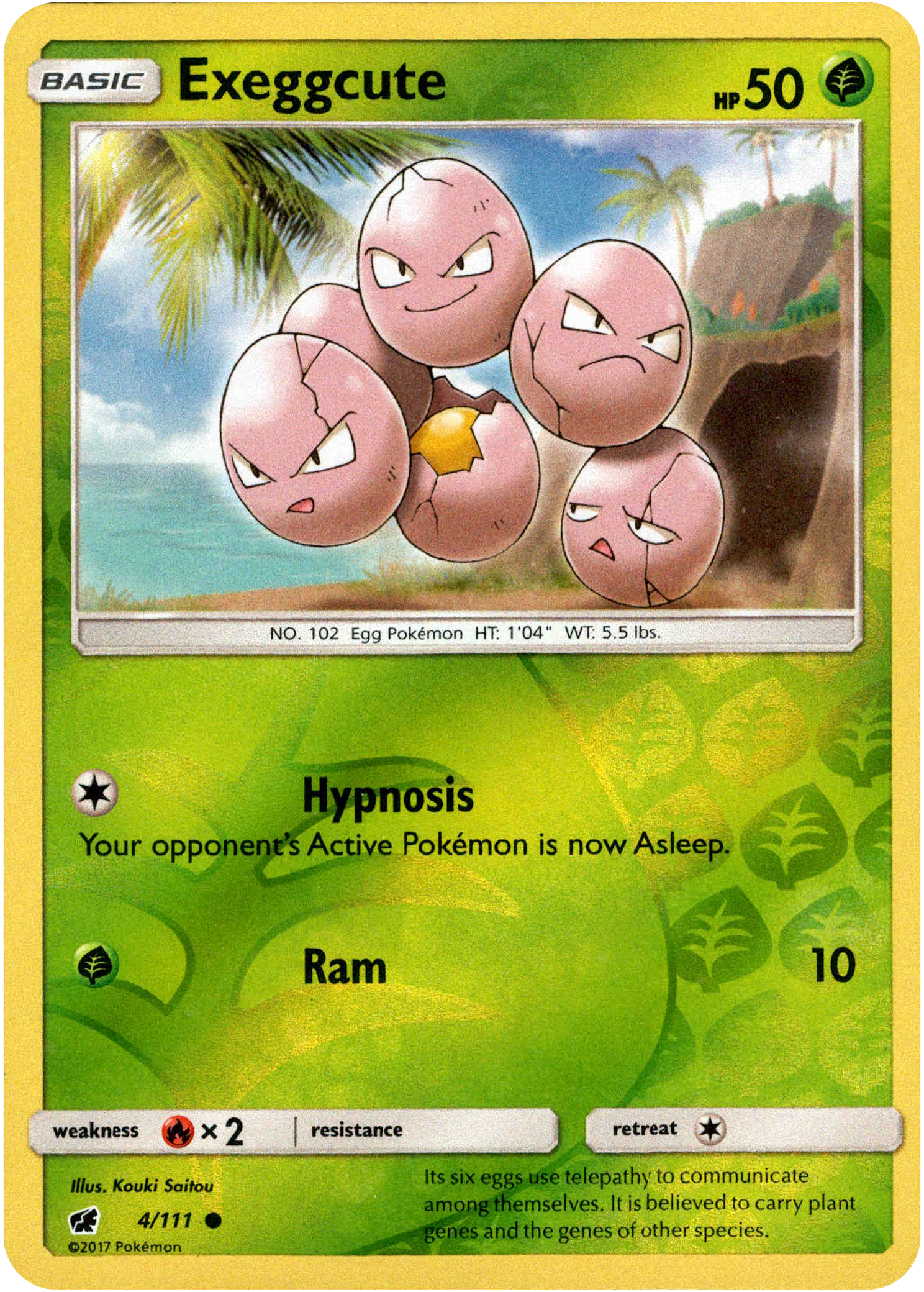 Exeggcute - 4/111 - Crimson Invasion - Reverse Holo - Card Cavern