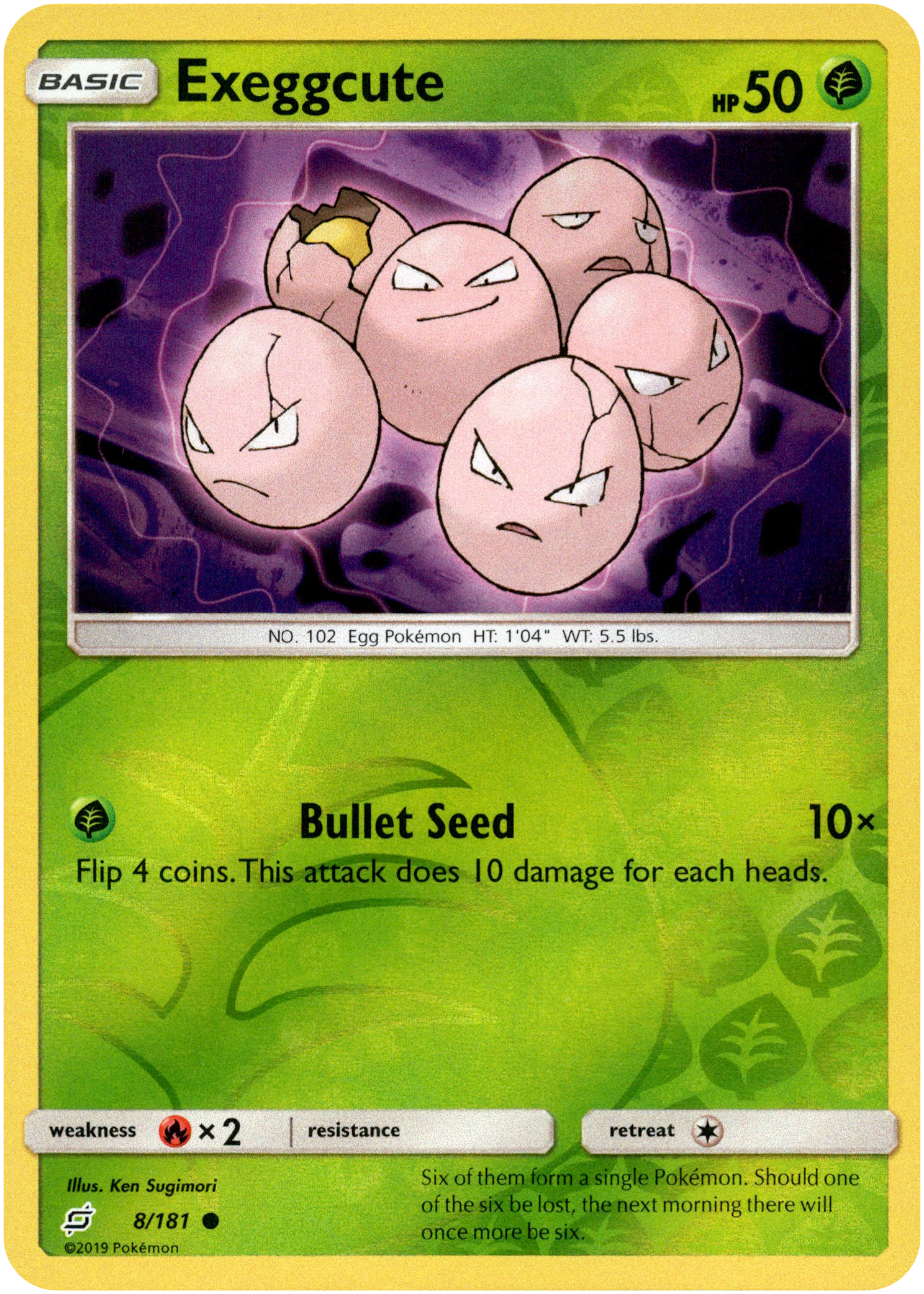 Exeggcute - 8/181 - Team Up - Reverse Holo - Card Cavern