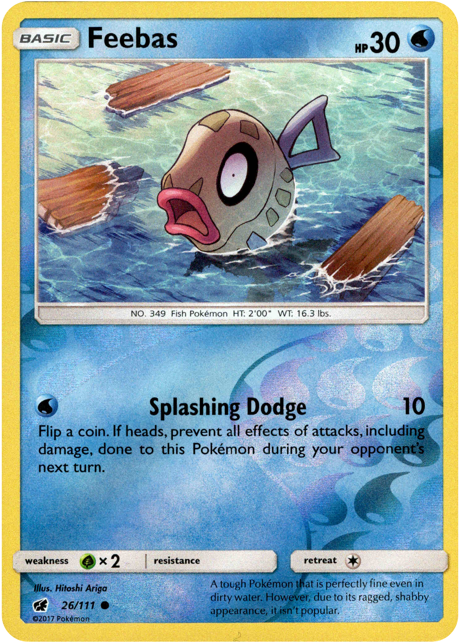 Feebas - 26/111 - Crimson Invasion - Reverse Holo - Card Cavern