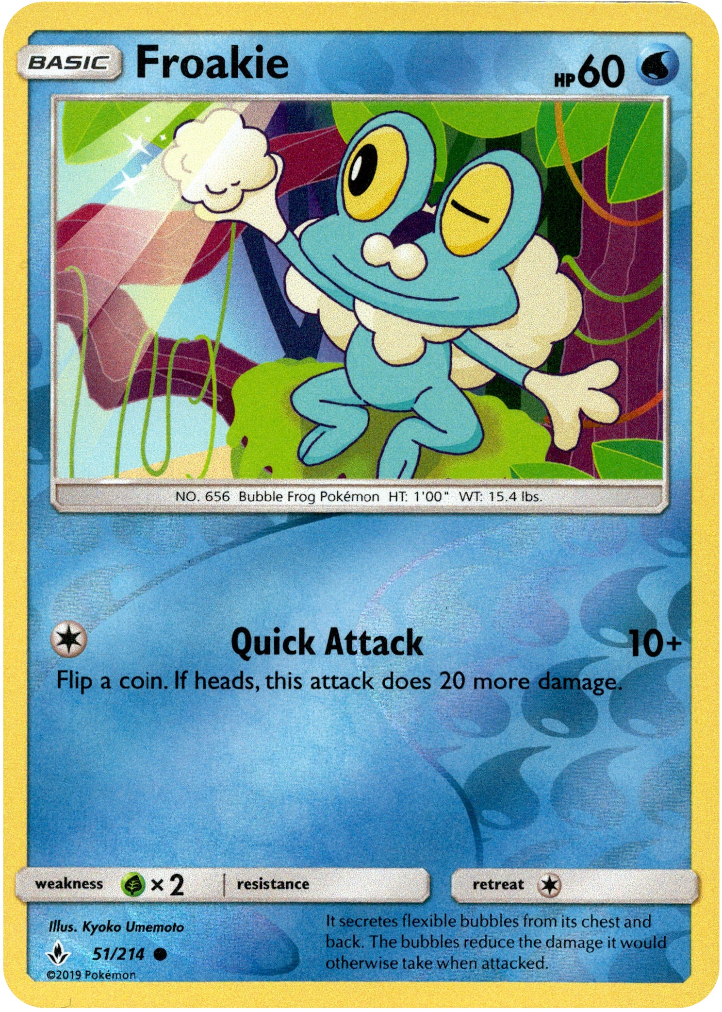 Froakie - 51/214 - Unbroken Bonds - Reverse Holo - Card Cavern