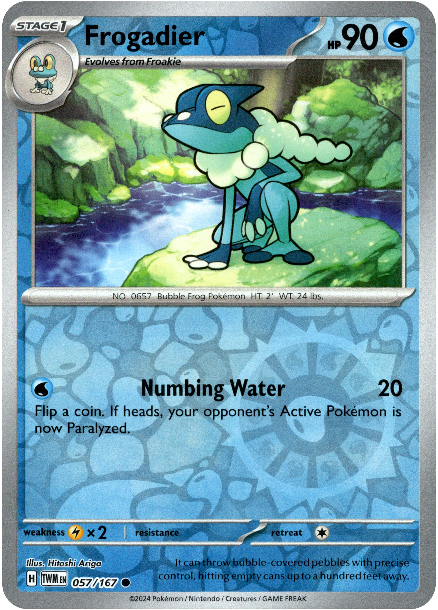 Frogadier - 057/167 - Twilight Masquerade - Reverse Holo - Card Cavern