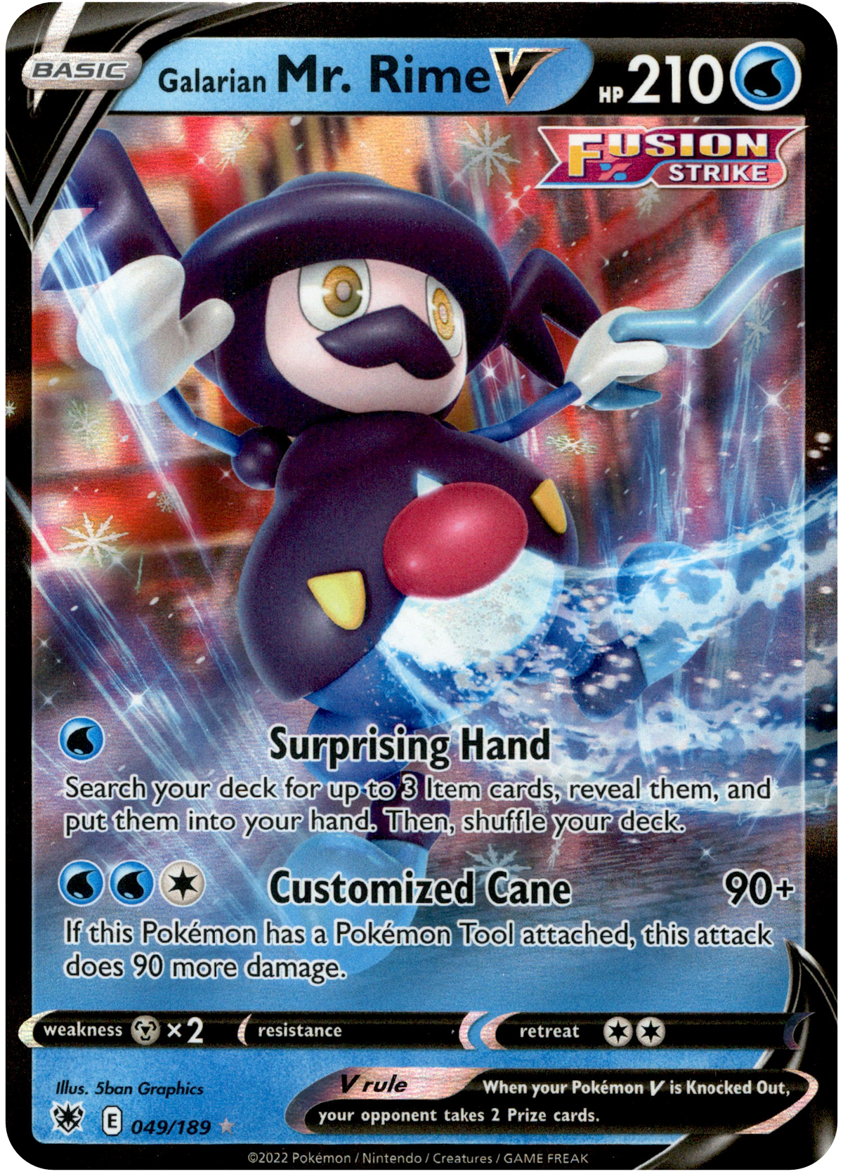 Galarian Mr. Rime V - 049/189 - Astral Radiance - Holo - Card Cavern