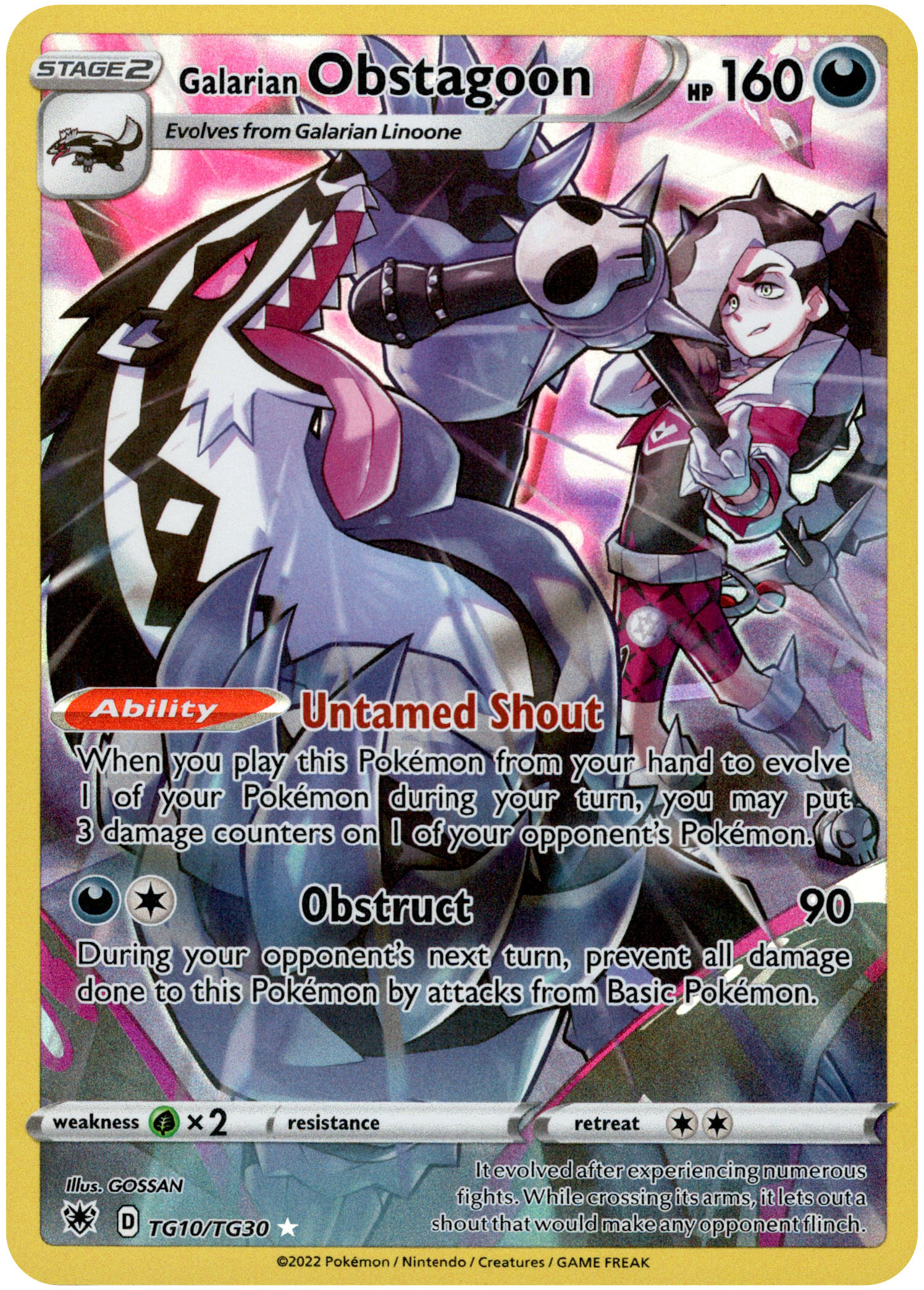 Galarian Obstagoon - TG10/TG30 - Astral Radiance - Holo - Card Cavern