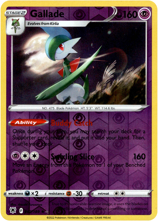 Gallade - 062/189 - Astral Radiance - Reverse Holo - Card Cavern