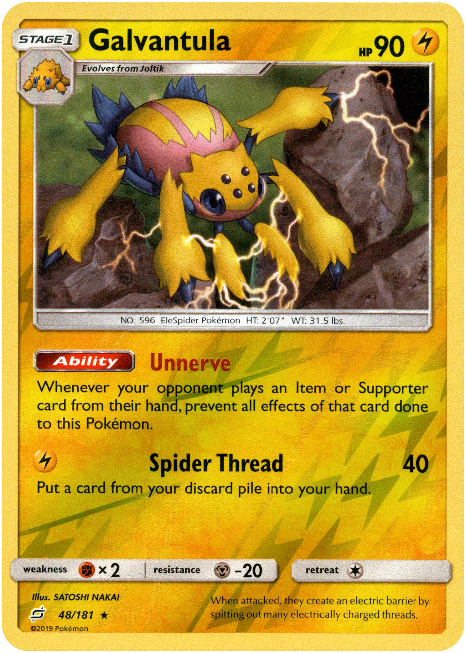 Galvantula - 48/181 - Team Up - Reverse Holo - Card Cavern