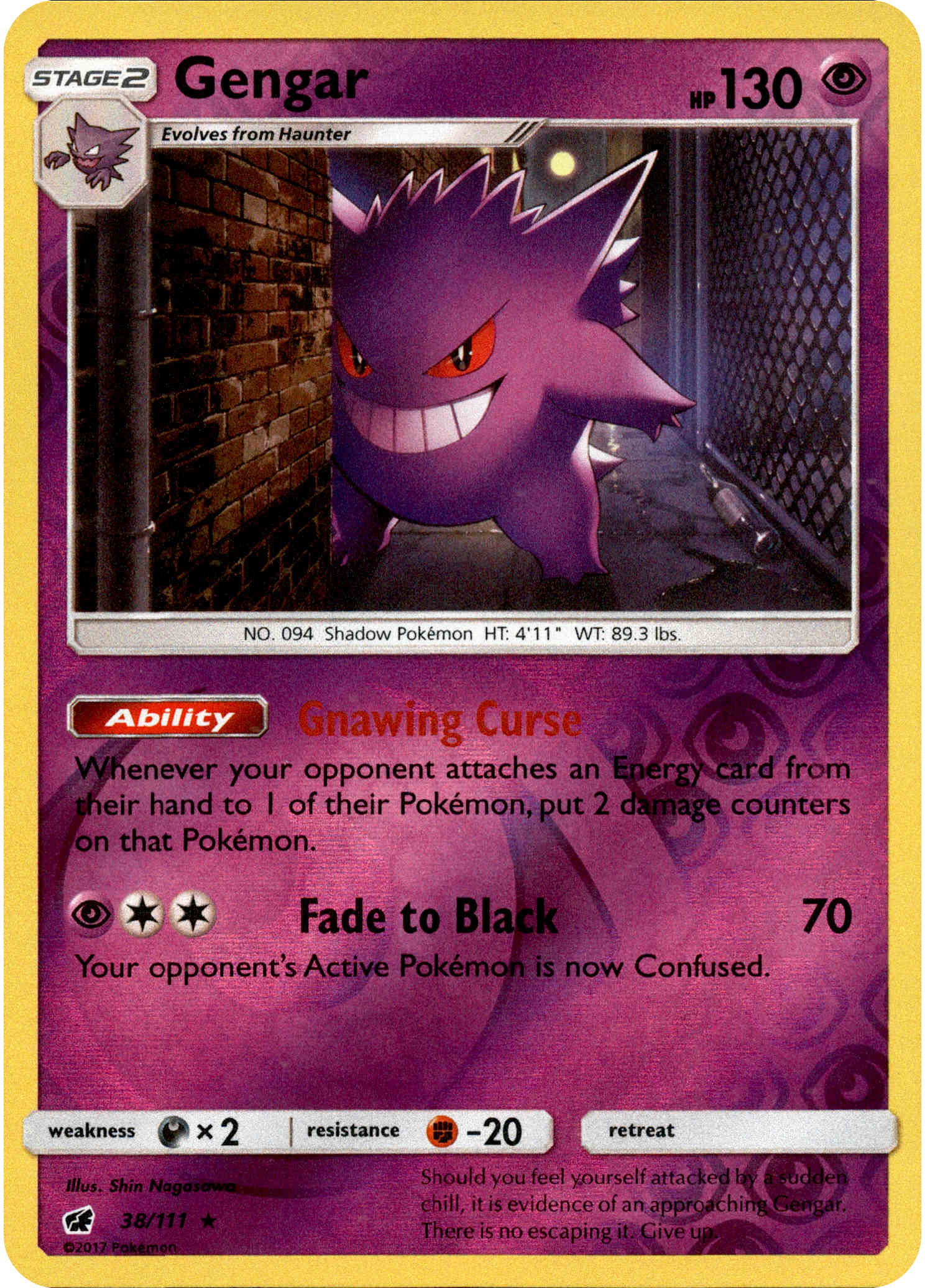 Gengar - 38/111 - Crimson Invasion - Reverse Holo - Card Cavern