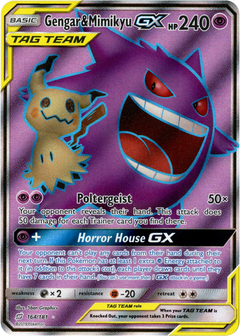 Gengar & Mimikyu GX Full Art - 164/181 - Team Up - Holo - Card Cavern