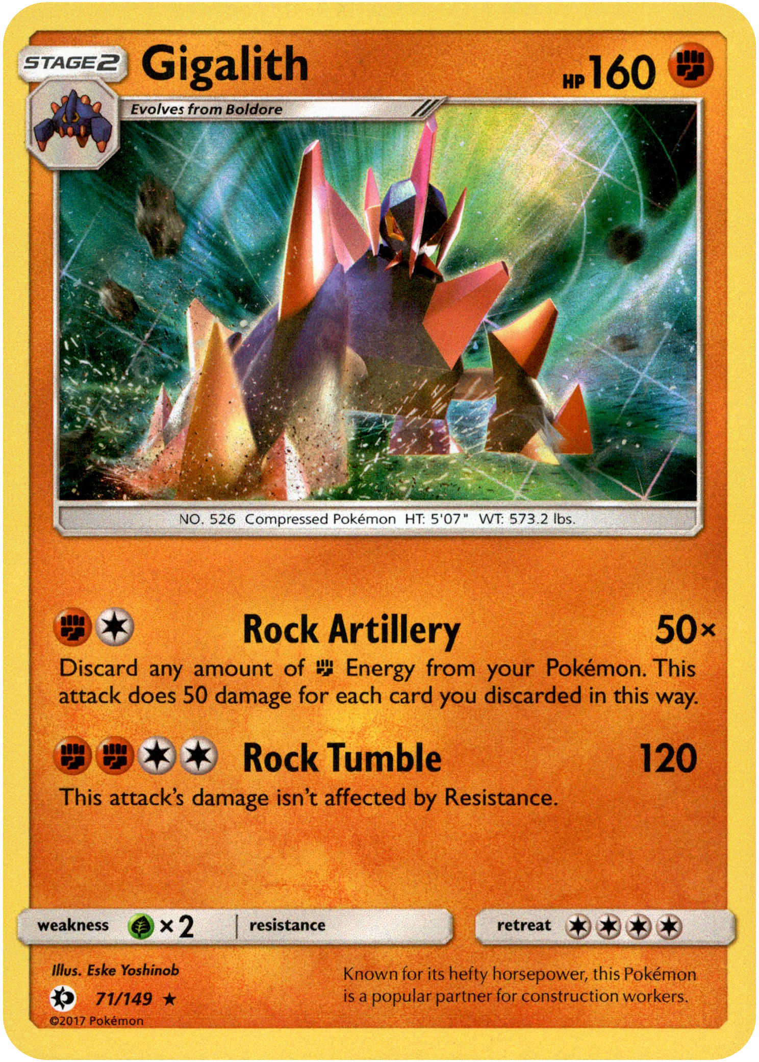 Gigalith - 71/149 - Sun & Moon - Holo - Card Cavern