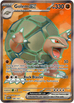 Golem ex - 189/165 - Scarlet & Violet 151 - Holo - Card Cavern