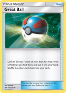 Great Ball - 119/149 - Sun & Moon - Card Cavern
