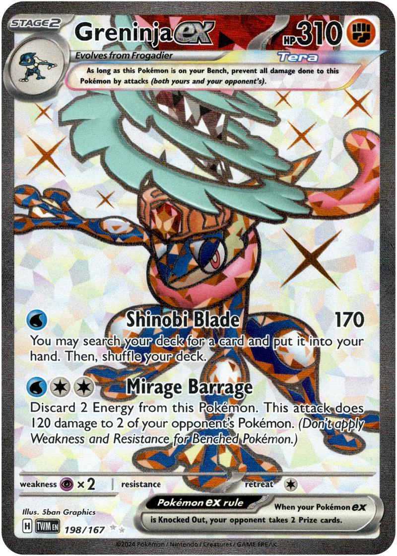 Greninja ex - 198/167 - Twilight Masquerade - Holo – Card Cavern