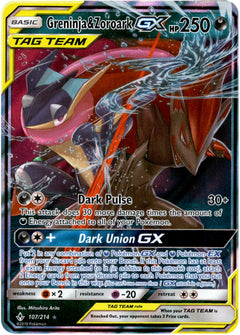 Greninja & Zoroark GX - 107/214 - Unbroken Bonds - Holo - Card Cavern