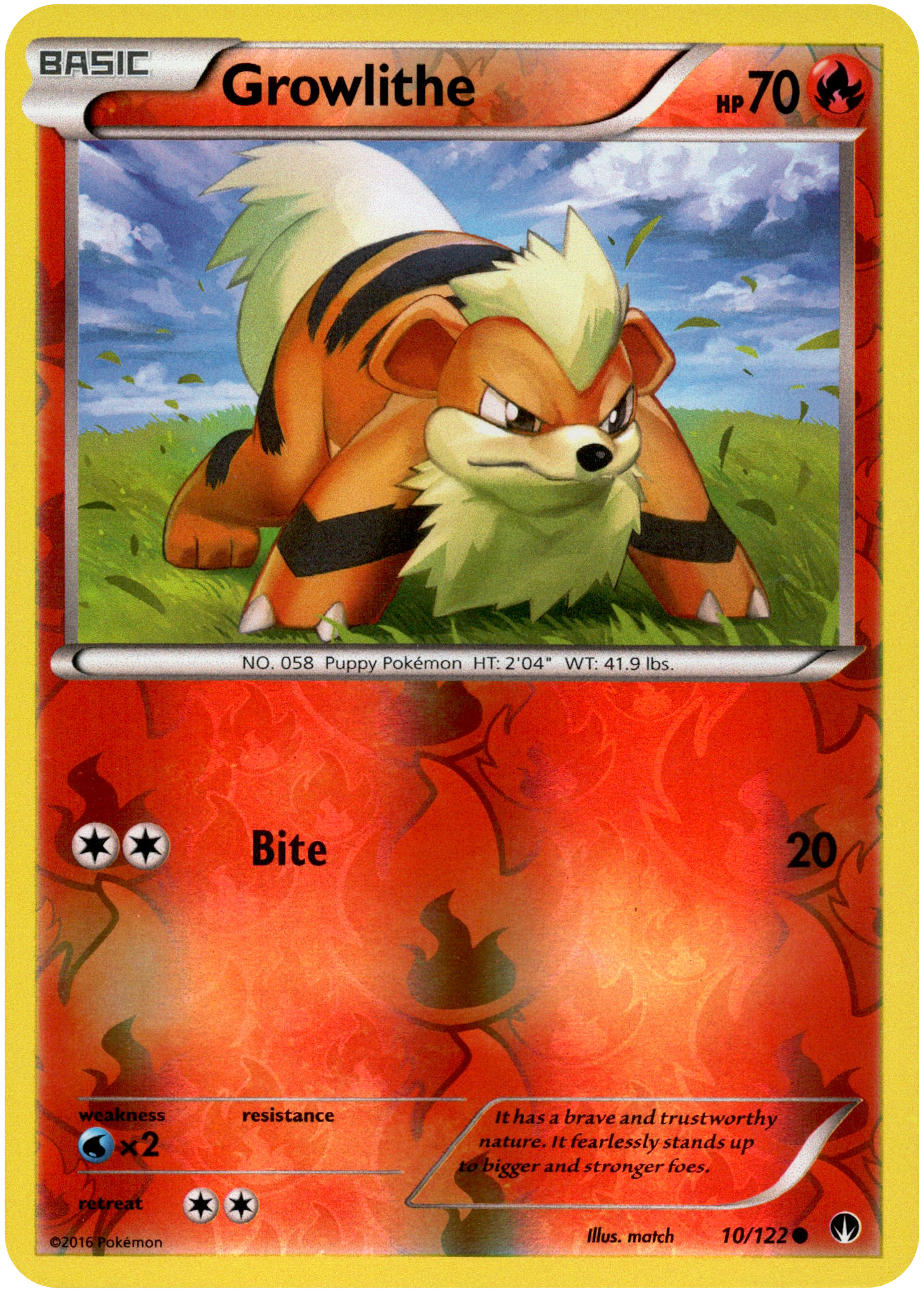 Growlithe - 10/122 - BREAKpoint - Reverse Holo - Card Cavern