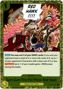 Gum-Gum Fire-Fist Pistol Red Hawk - OP11-114 R - A Fist of Divine Speed - Foil - Card Cavern