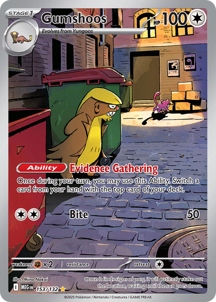 Gumshoos - 153/132 - Mega Evolution - Holo - Card Cavern