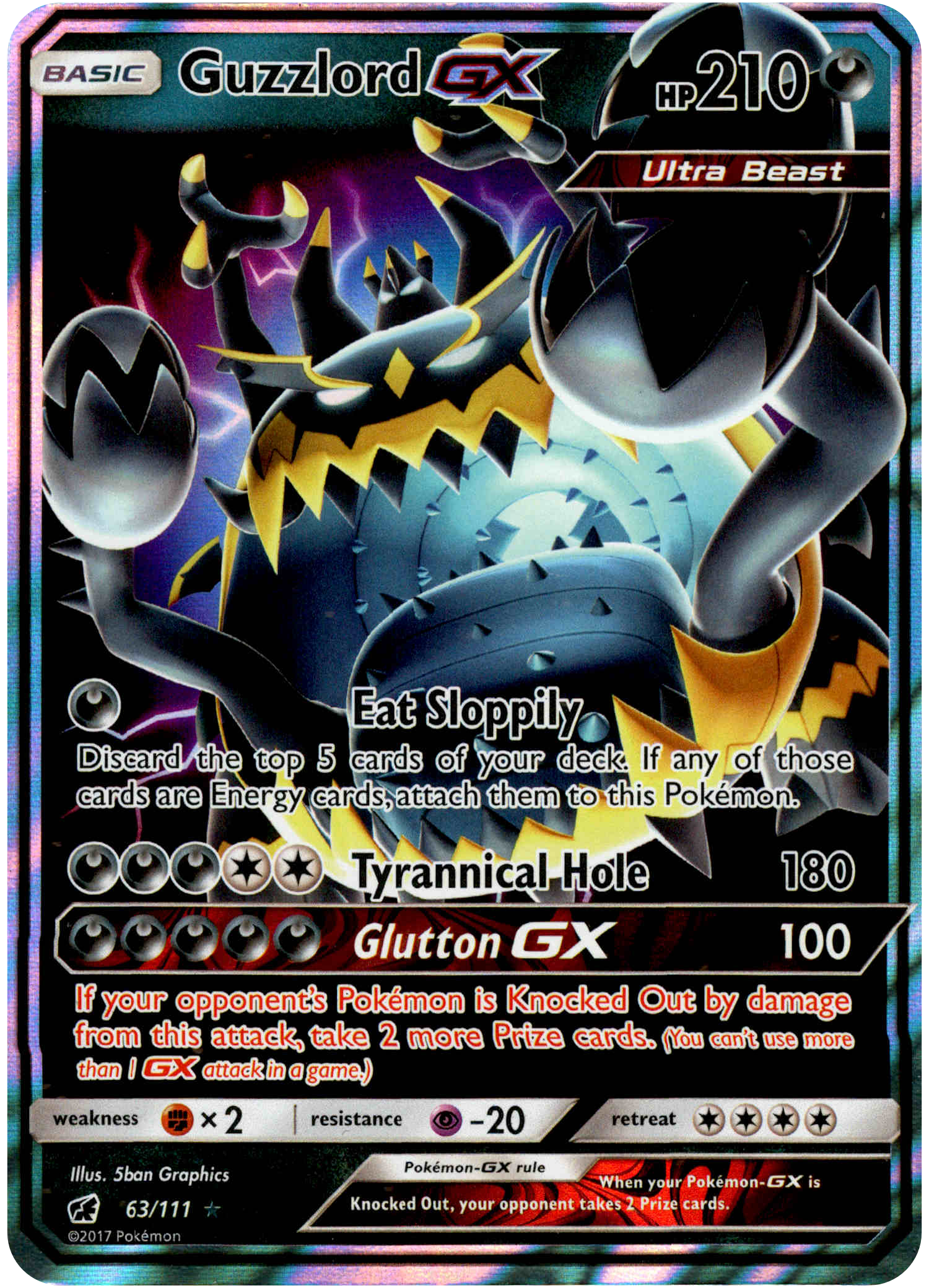 Guzzlord GX - 63/111 - Crimson Invasion - Holo - Card Cavern