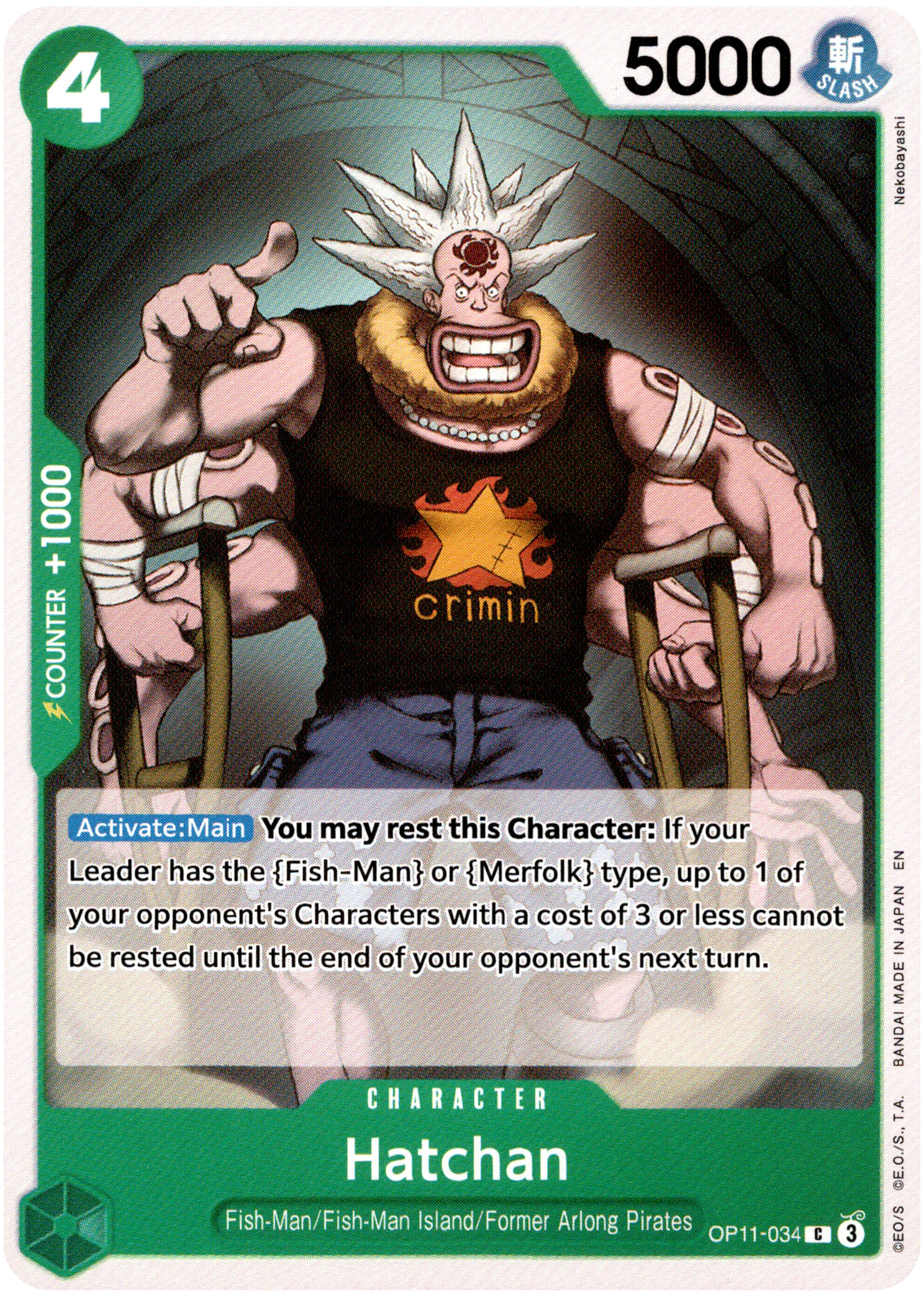 Hatchan - OP11-034 C - A Fist of Divine Speed - Card Cavern