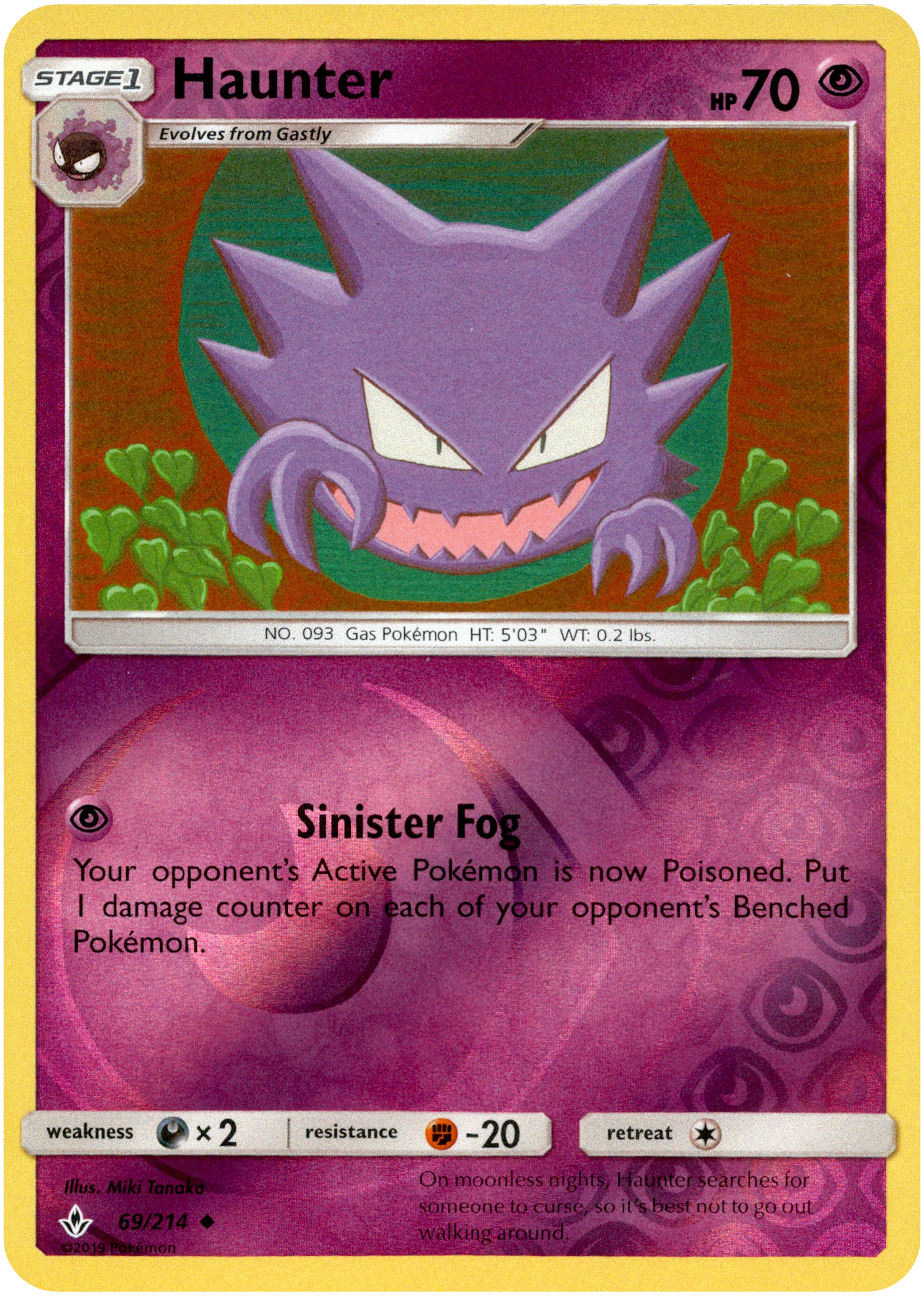 Haunter - 69/214 - Unbroken Bonds - Reverse Holo - Card Cavern