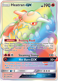 Heatran GX Hyper Rare - 238/236 - Unified Minds - Holo - Card Cavern