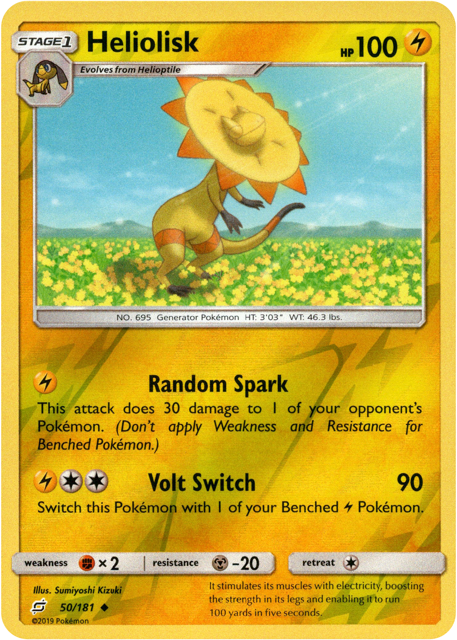 Heliolisk - 50/181 - Team Up - Reverse Holo - Card Cavern