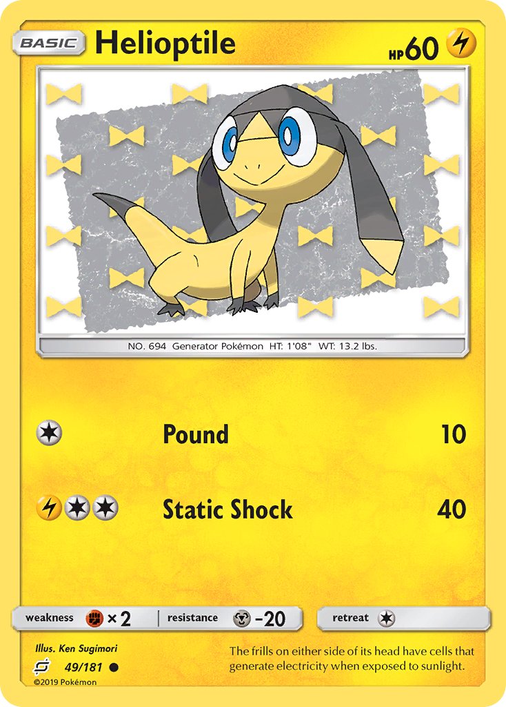 Helioptile - 49/181 - Team Up - Card Cavern