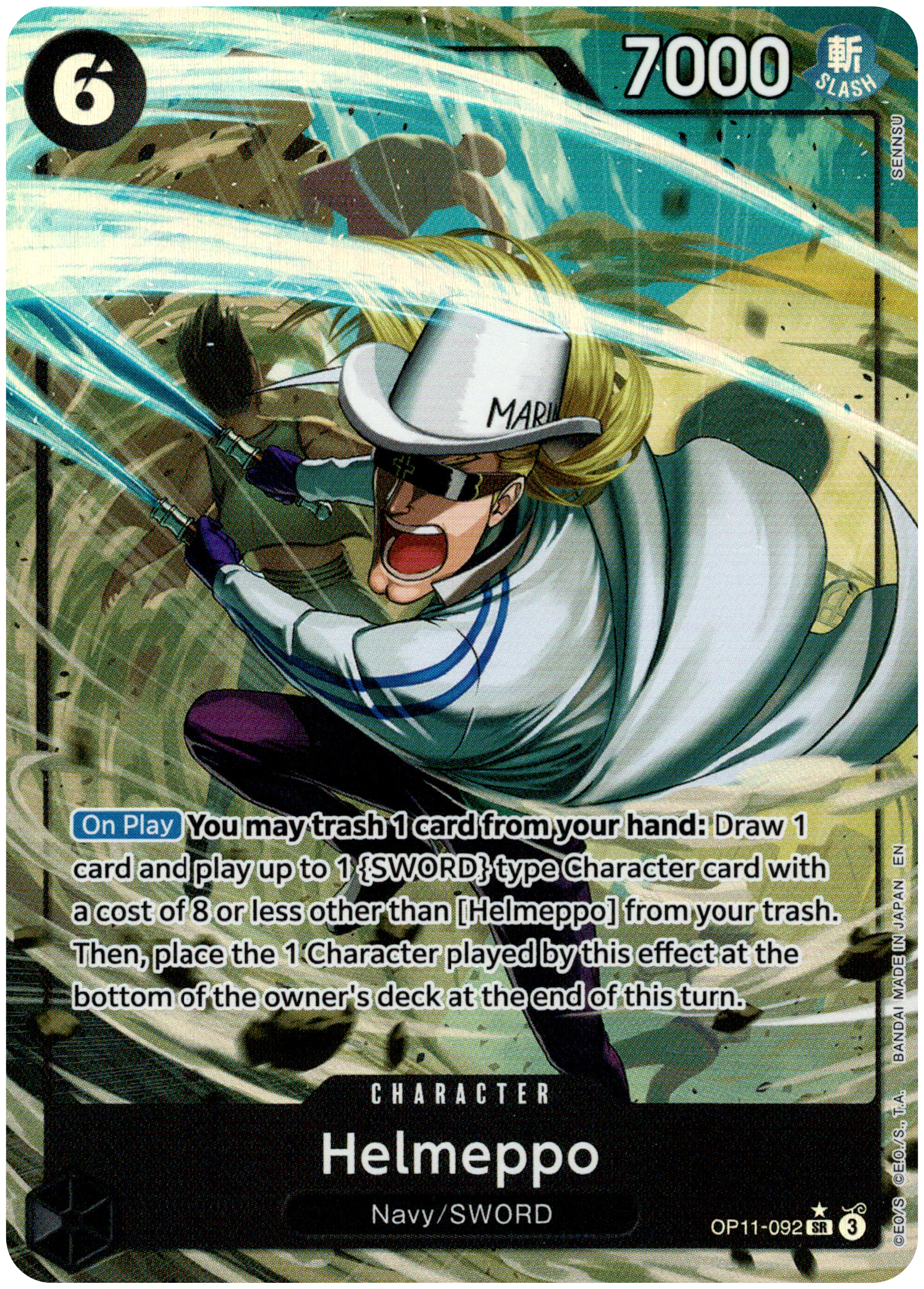 Helmeppo Alternate Art - OP11-092 SR - A Fist of Divine Speed - Foil - Card Cavern