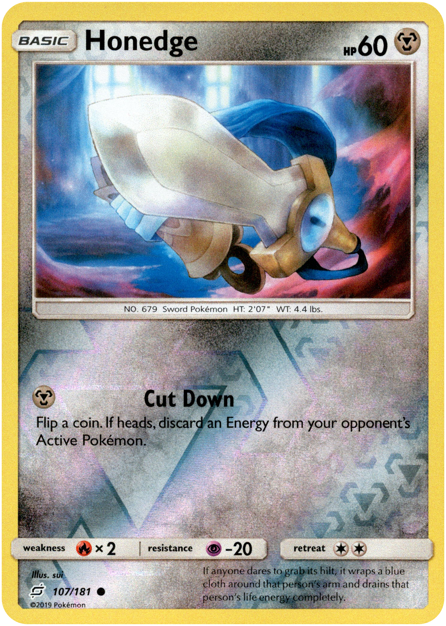 Honedge - 107/181 - Team Up - Reverse Holo - Card Cavern