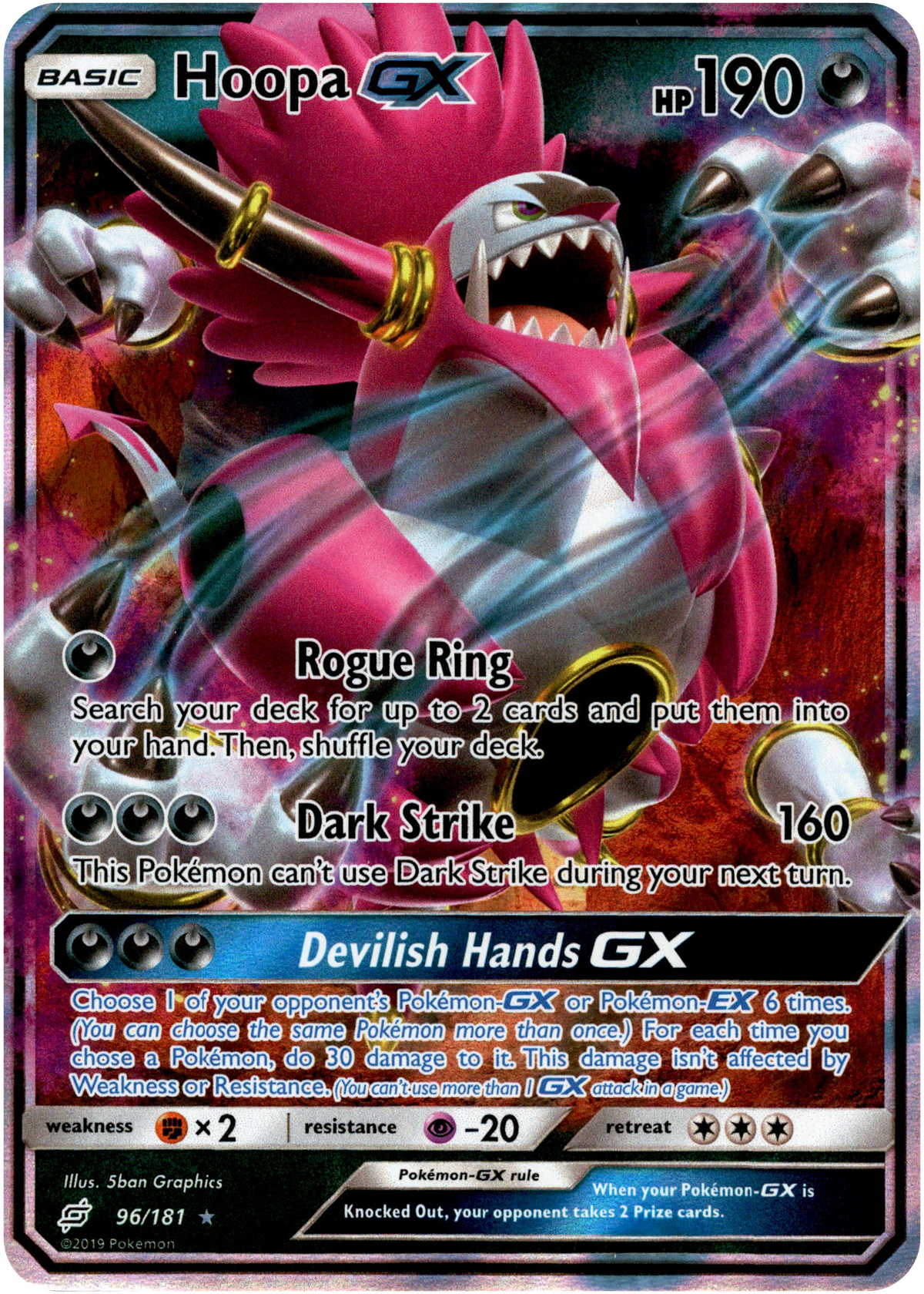 Hoopa GX - 96/181 - Team Up - Holo - Card Cavern