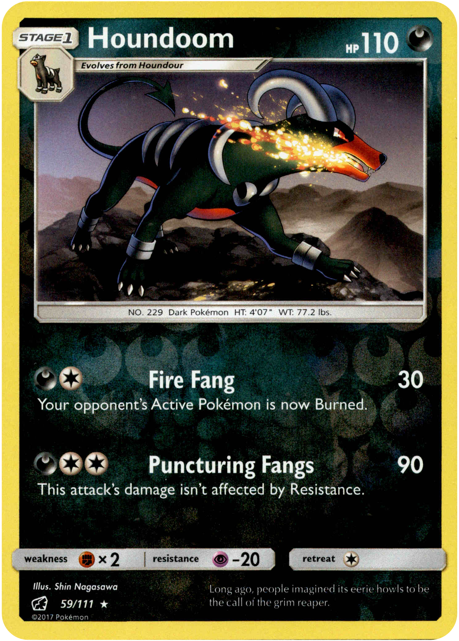 Houndoom - 59/111 - Crimson Invasion - Reverse Holo - Card Cavern