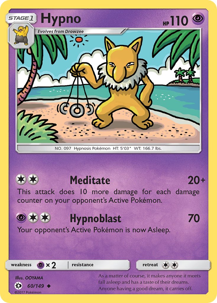 Hypno - 60/149 - Sun & Moon - Card Cavern