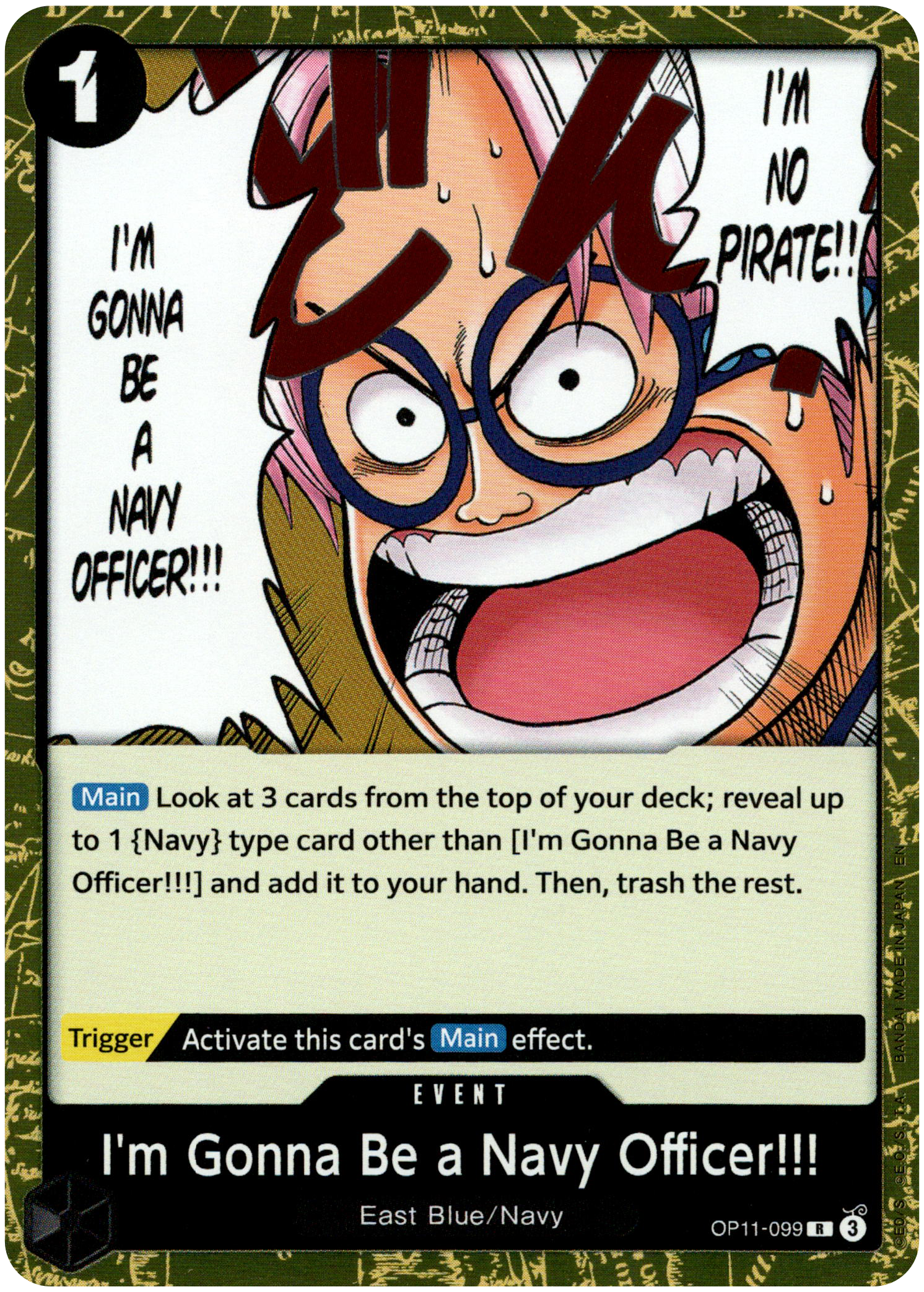 I'm Gonna Be a Navy Officer!!! - OP11-099 R - A Fist of Divine Speed - Foil - Card Cavern