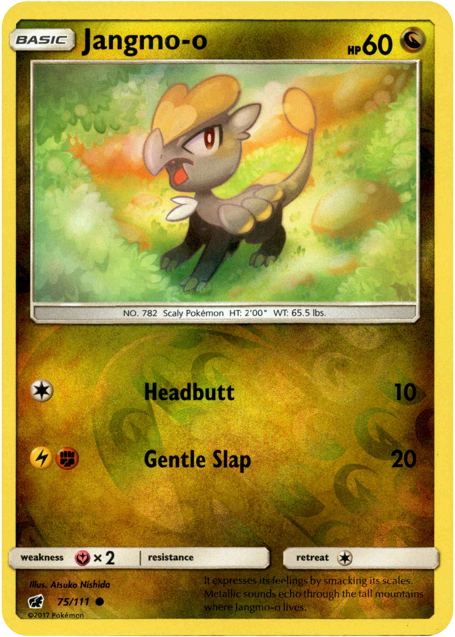 Jangmo-o - 75/111 - Crimson Invasion - Reverse Holo - Card Cavern