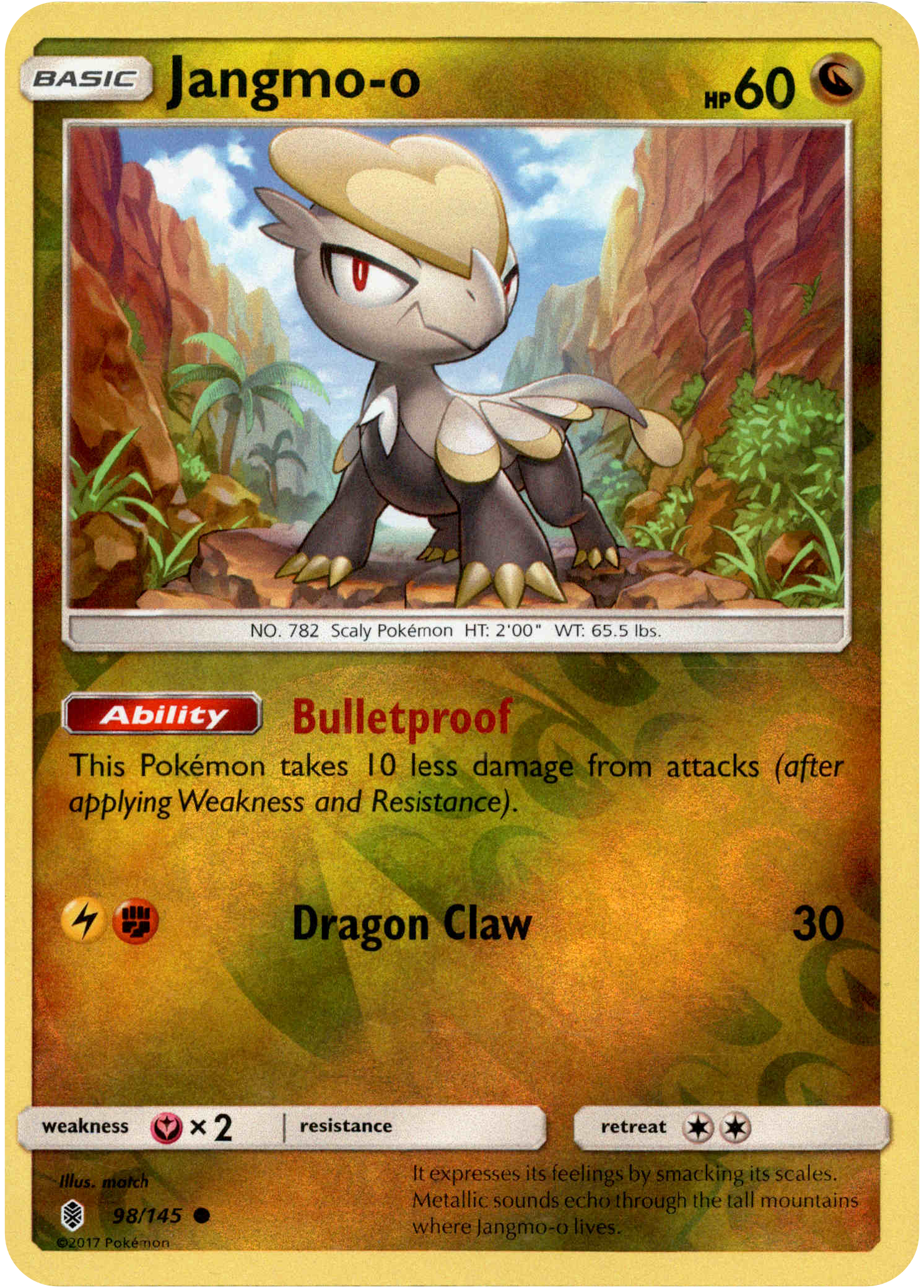 Jangmo-o - 98/145 - Guardians Rising - Reverse Holo - Card Cavern