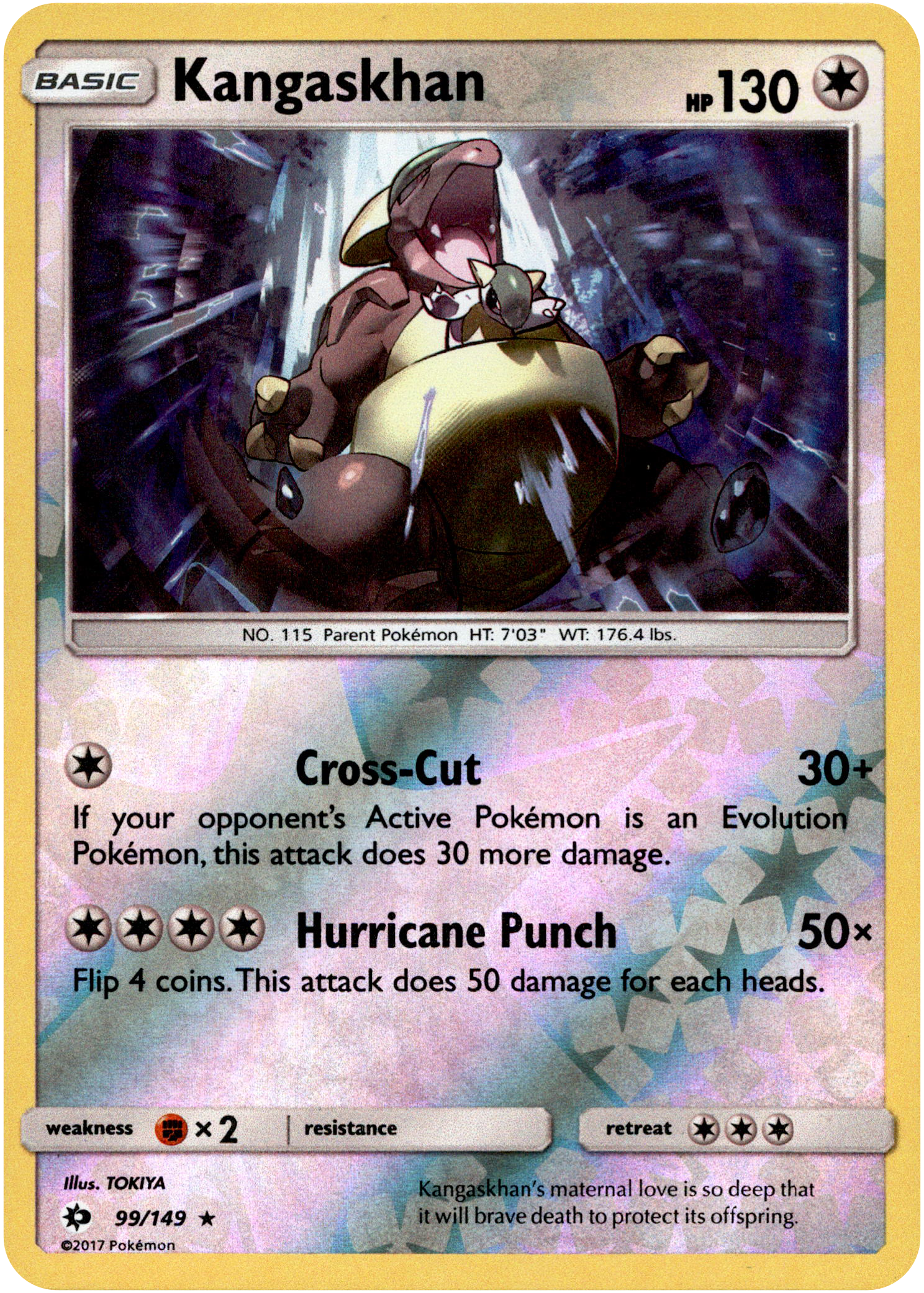 Kangaskhan - 99/149 - Sun & Moon - Reverse Holo - Card Cavern