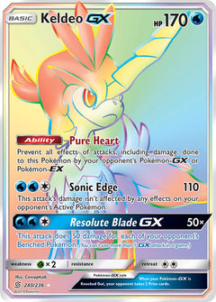 Keldeo GX Hyper Rare - 240/236 - Unified Minds - Holo - Card Cavern